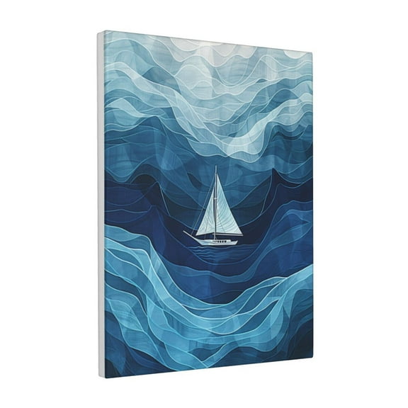 12x16 inch Decorative Paintings For Wall Drifting Small Boats,Man Cave,Bathroom,Study,Office Picture Wall Decor,Gift For Sailing Enthusiasts,Exquisite Drifting Small Boats Decor Poster Prints