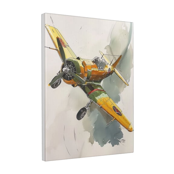 12x16 inch Frameless Canvas Painting Old Style Airplanes,Aviation Club,Man Cave,Garage,Living Room Wall Decor Canvas Poster,Vintage Airplanes Modern Style Paintings,Gift For Aviation Lovers