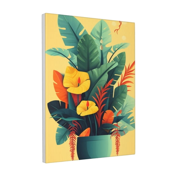 12x16 inch Frameless Canvas Painting Prints Paradise Bird Flower,Apartment Living Room,Office,Bedroom Wall Art Poster Canvas Decor,Exquisite Paradise Bird Flower Modern Style Decor Paintings
