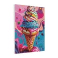 thumbnail image 1 of 12x16 inch Ice Cream Cone Canvas Paintings Wall Decor,Ice Cream Shop Picture Decor Accessory,Charm Ice Cream Cone Modern Style Painting Poster,Gift For Children,Ice Cream Shop,Kid Room Decor, 1 of 6