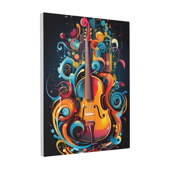 12x16 inch Music Room Decorative Painting Colorful Cello,Music Room Canvas Decor Accessory,Exquisite Colorful Cello Art Posters & Prints,For Music Lovers Gifts,For Cafes,Bar,Bedroom,Yard,Door