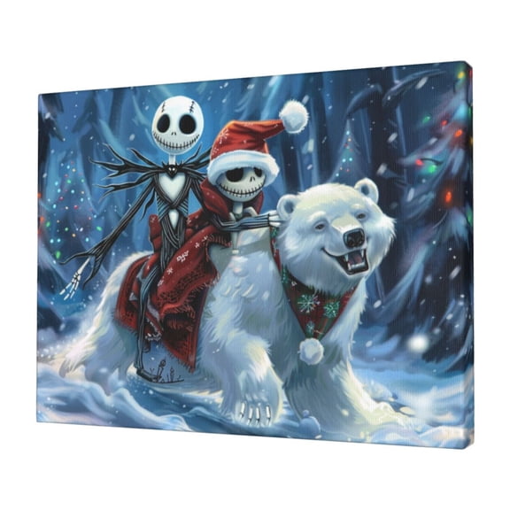 12x16 inch Oil PaintingCanvas Wall Art Muppet Man & White Bear,Apartment Home Bedroom,Study,Lounge,Bar Decor Poster Prints,Modern Art Muppet Man & White Bear Decorative Painting,For Kid Room