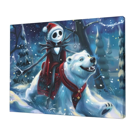 12x16 inch Oil PaintingWall Art Muppet Man And White Bear,Indoor Home Living Room,Office,Lounge,Cafes Wall Decor Hanging Picture,Charm Muppet Man And White Bear Modern Art Canvas Poster Gift