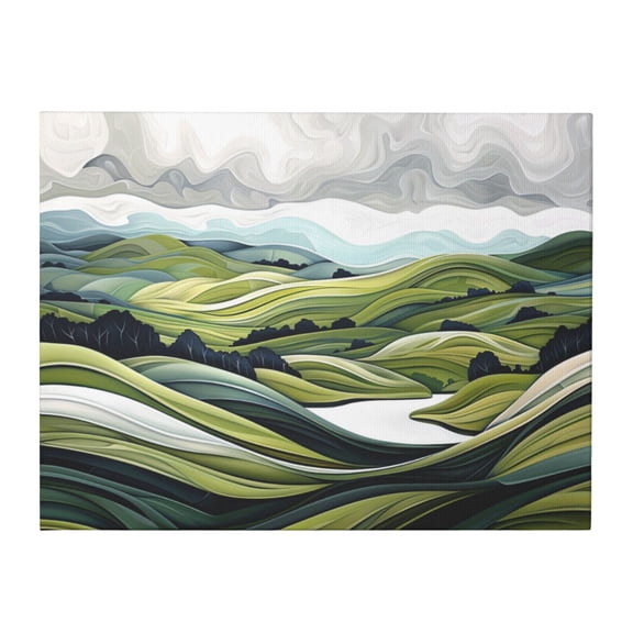 12x16 inch Oil Paintings On Canvas Abstract Mountain Landscape Illustration,Farmhouse Garden Yard Wall Decor Painting Prints,Gifts For Outdoor Enthusiast,Exquisite Mountain Landscape Prints