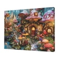 thumbnail image 1 of 12x16 inch Oil Paintings On Canvas Mushroom House World,Rustic Garden Yard Wall Decor Art Painting Poster,Modern Style Mushroom House World Art Decorative Prints,Gift For Mushroom Enthusiast, 1 of 6