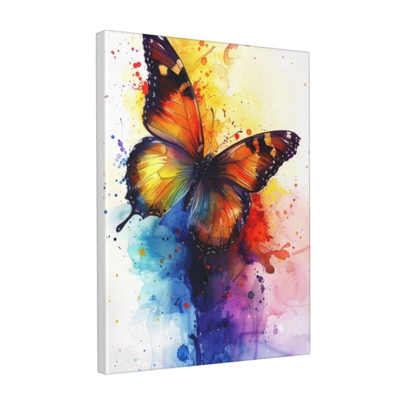 12x16 inch Oil Paintings Canvas Poster Watercolor Flying Butterfly,Classic Yard Garden Door Decor Accessory,Farmhouse Yard,Bathroom,Kitchen Home Wall Art Decor Painting Prints,For Cafes,Door