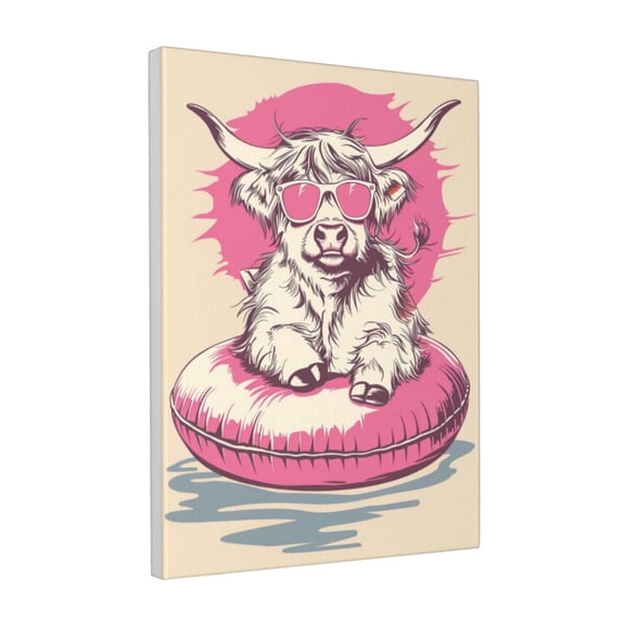 12x16 inch Oil Paintings On Canvas Cow'S Sun Bath Time,Indoor Children'S Room,Living Room,Bedroom Decor Posters & Prints,Enchanting Cow'S Sun Bath Time Modern Art Decoration Painting Poster