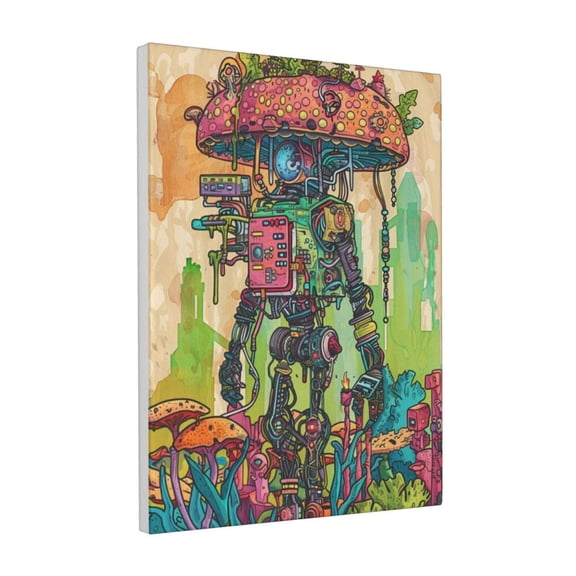 12x16 inch Oil Paintings On Canvas Robots & Plants,Yard Garden,Garage,Man Cave Wall Art Decor Canvas Poster,Exquisite Robots & Plants Modern Style Decor Canvas Prints,Gifts For Plant Lovers