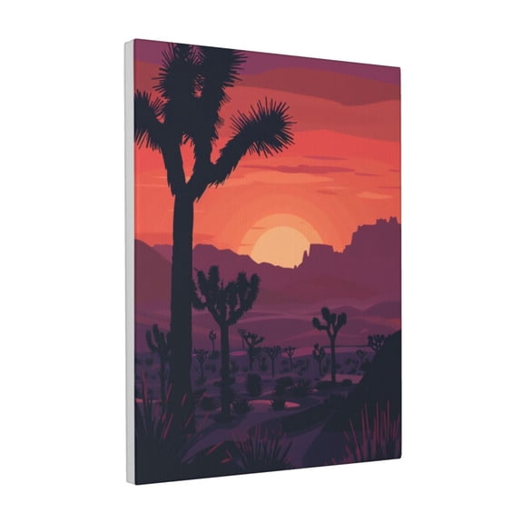 12x16 inch Oil Paintings On Canvas Sunset Desert And Trees,Rustic Yard Garden Wall Decor Painting Prints,Indoor Bedroom,Living Room,Study,Yard Decor Canvas,Classic Sunset Desert Decor Poster