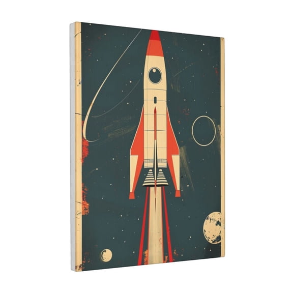 12x16 inch Paintings For Bedroom Decor Launch Rocket,Family Bedroom Painting Decor Accessory,Classic Rocket Launch Modern Style Canvas Prints,Gift For Rocket Enthusiast,Man Cave,Bar,Kid Room