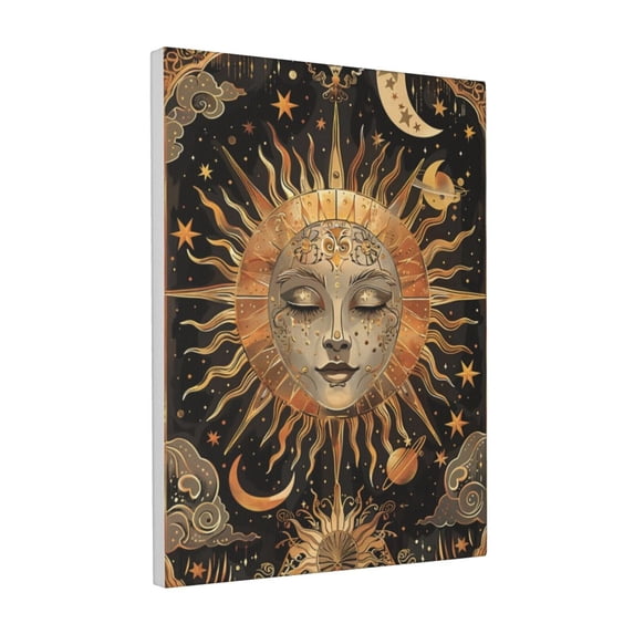 12x16 inch Tarot Cards Sun Canvas Hanging Picture,Indoor Home Bedroom,Man Cave,Study,Apartment Wall Decor Poster Prints,Charm Tarot Cards Sun Vintage Style Oil Painting&nbsp;Wall Art,For Cafe,Bar