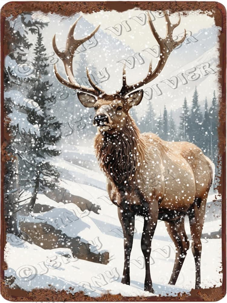 12x16 inches Funny Aluminum Sign - Christmas Decor Tin Sign with a ...