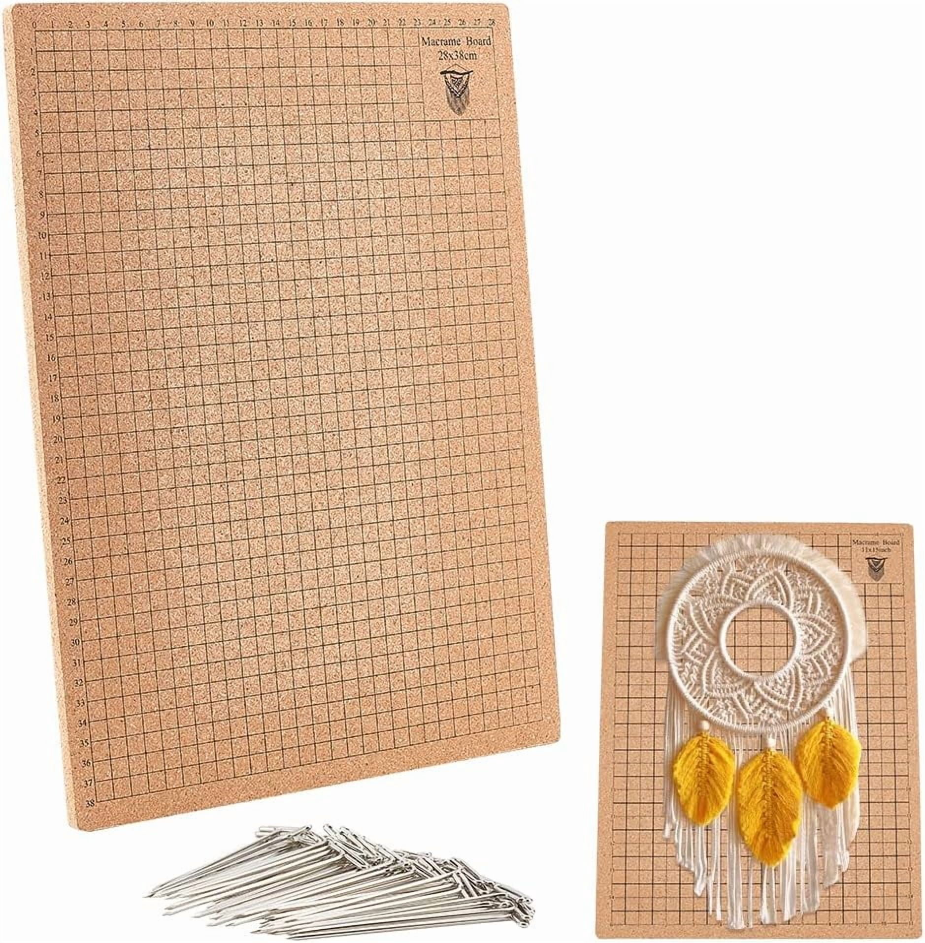 Braid Helper 12x16in Macrame Board Crochet Blocking Board with 50pcs T-Pins Handmade ...