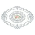 thumbnail image 1 of 12x16in Retro Lace Placemat Oval French Crochet Doilies Blue Gray, 1 of 7