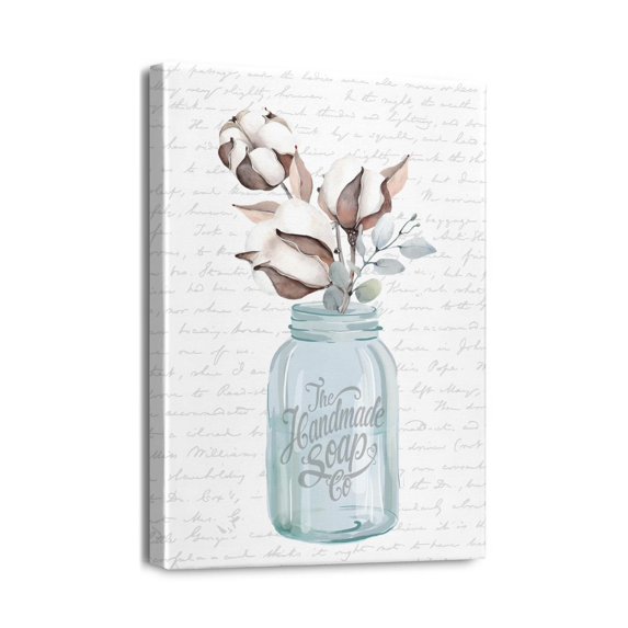 12x16in Wall Art Featuring Bottles & Plants, Farmhouse Multicolor Wood Texture - Infuses Your Living Room with Rustic Elegance