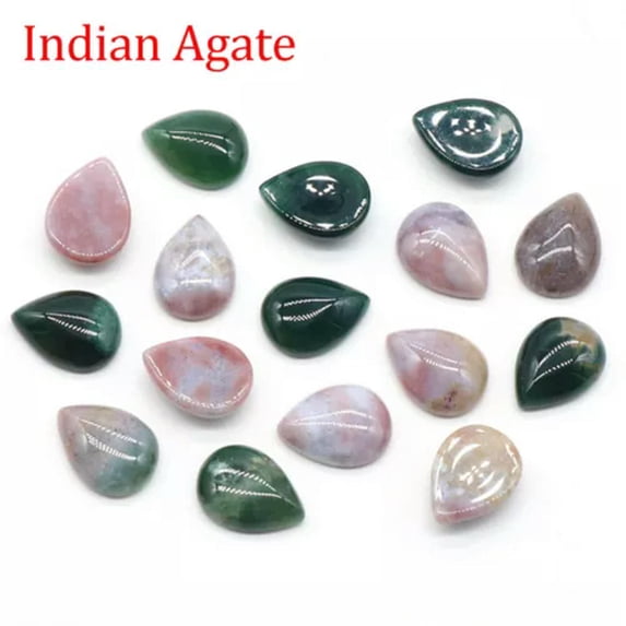 12x16mm Crystal Stone Chakra Water Drop CAB Flatback Cabochon Beads for Jewelry