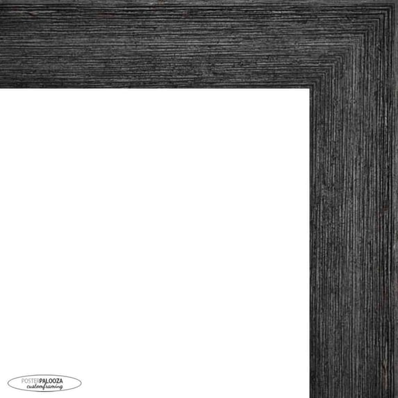 12x17 Contemporary Black Picture Frame - UV Acrylic, Foam Board Backing, Hanging Hardware