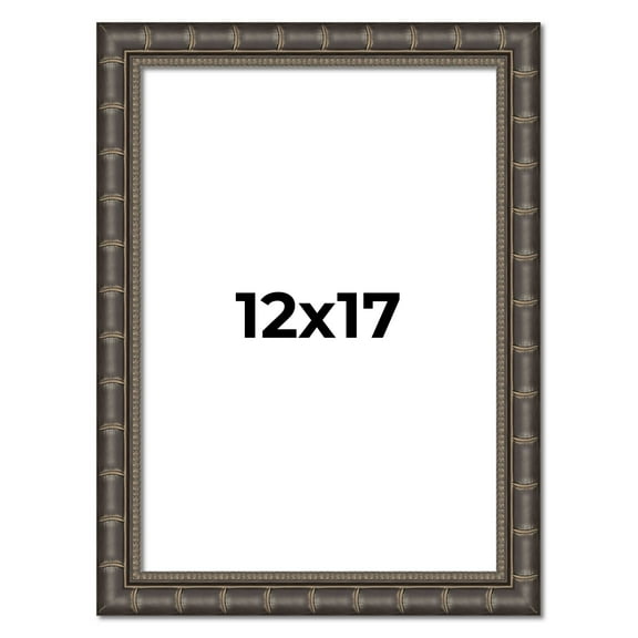 12x17 Frame Black Bamboo Solid Wood Picture Frame Width 1.5 Inches | Interior Frame Depth 0.5