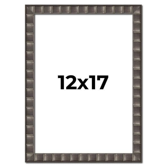 12x17 Frame Black Brown Chestnut Mosaic Solid Wood Picture Frame | 1.125 Inch Moulding Width |