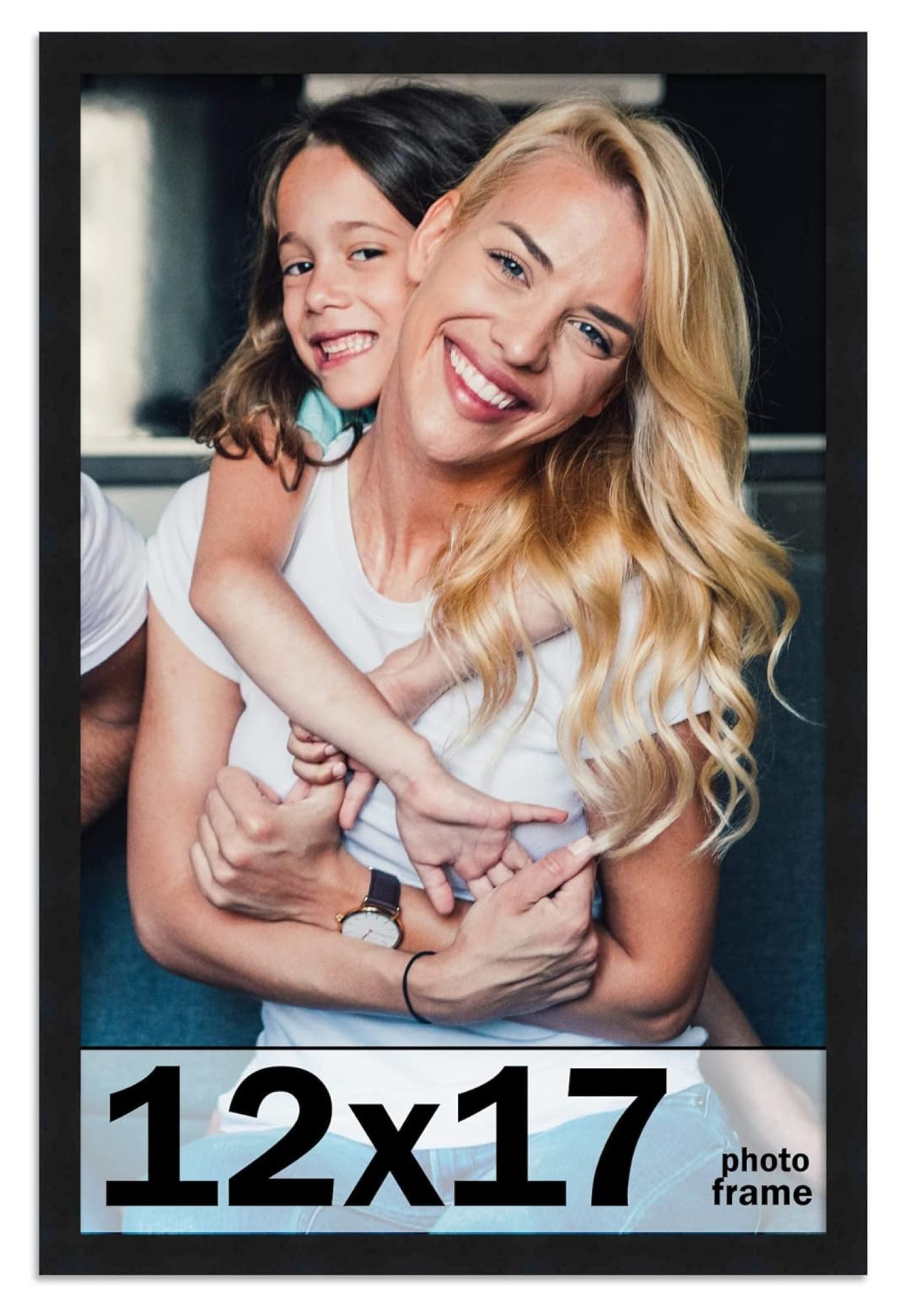 12x17 Frame Black Picture Frame Complete Modern Photo Frame Includes UV Shatter Guard Front