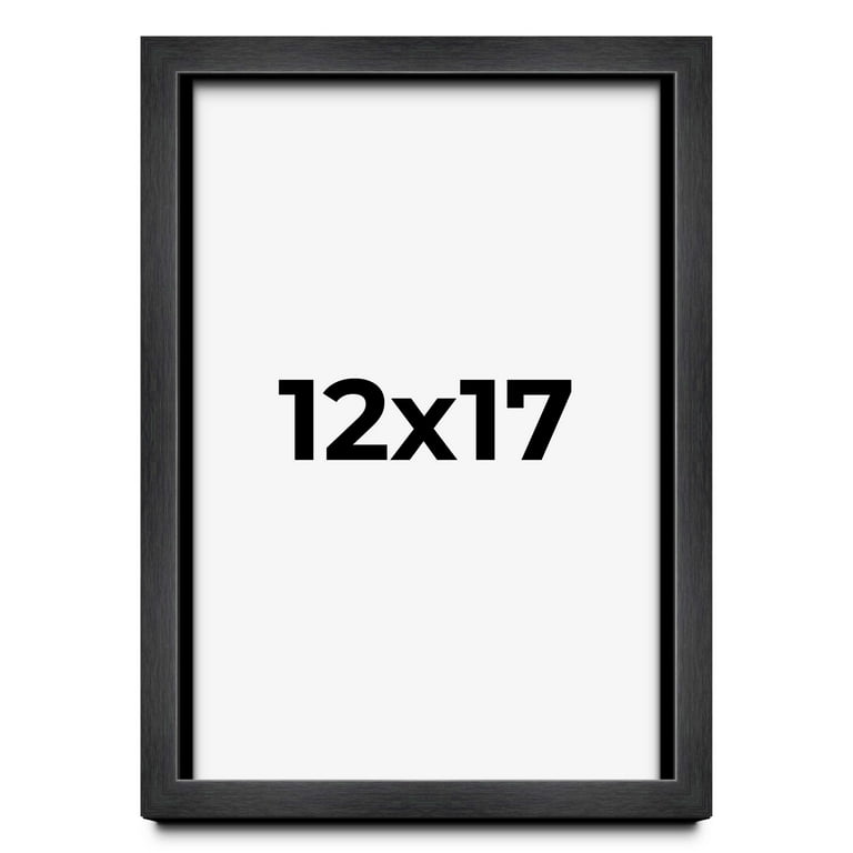 12x17 Frame Black Charcoal Grey Wood Textured Picture Frame 0.75 Inch Moulding Width Gunmetal Walmart