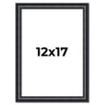 thumbnail image 1 of 12x17 Frame Black Real Wood Picture Frame Width 1.25 inches | Interior Frame Depth 0.5 inches |, 1 of 8