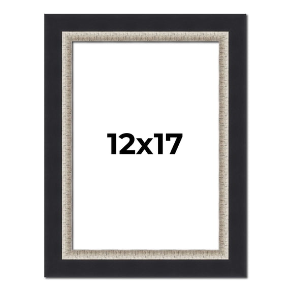 12x17 Frame Black Real Wood Picture Frame Width 2.25 Inches | Interior Frame Depth 0.5 Inches |