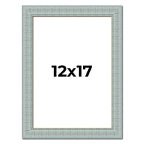 12x17 Frame Blue Teal Distressed Solid Wood Picture Frame | 1.625 Inch Moulding Width | Sonoma Blue