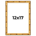 thumbnail image 1 of 12x17 Frame Gold Bamboo Solid Wood Picture Frame | 1 Inch Moulding Width | Interior Frame Depth, 1 of 8
