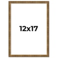 thumbnail image 1 of 12x17 Frame Gold Solid Wood Picture Frame - Complete Modern Photo Frame Includes UV Acrylic, 1 of 8