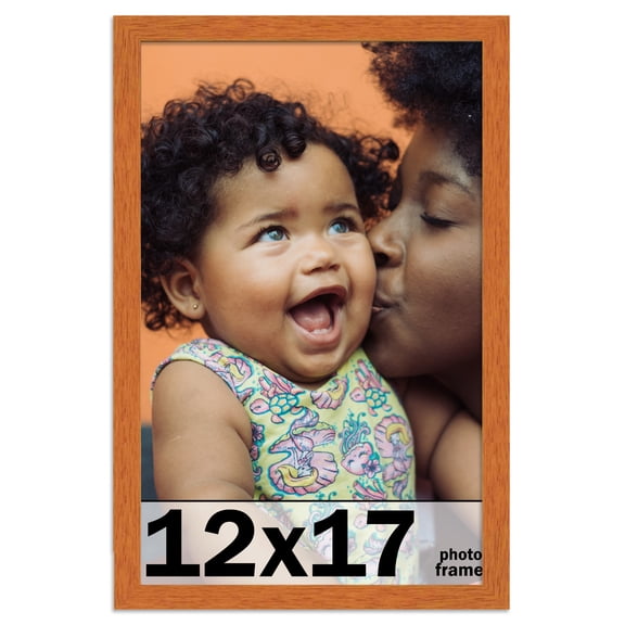 12x17 Frame Honey Pecan Brown Picture Frame - Modern Photo Frame Includes UV Acrylic Shatter Guard
