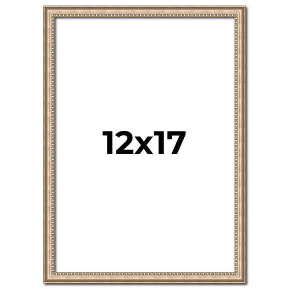 12x17 Frame Silver Real Wood Picture Frame Width 0.75 Inches | Interior Frame Depth 0.5 Inches |