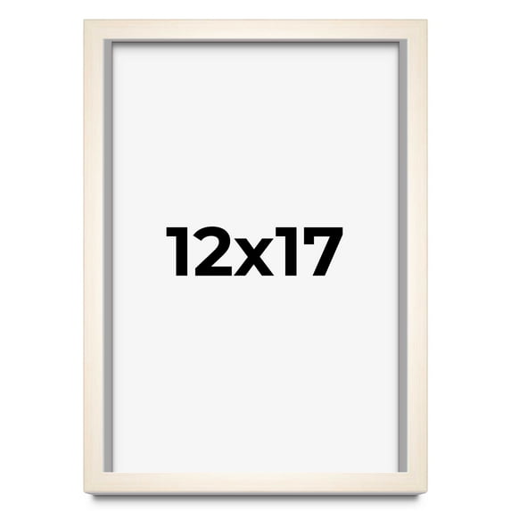 12x17 Frame White Wheat Solid Wood Picture Frame | Moulding Width 0.75 Inches | Interior Depth 0.5