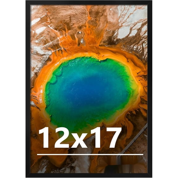 12x17 Picture Frame for Wall Display, 12x17 Black Picture Frame with Shatter Resistant Plexiglass, Stable and Sturdy 12 x 17 Poster Frame for Wall Display, Handpicked Gift Collection, 1 Pack