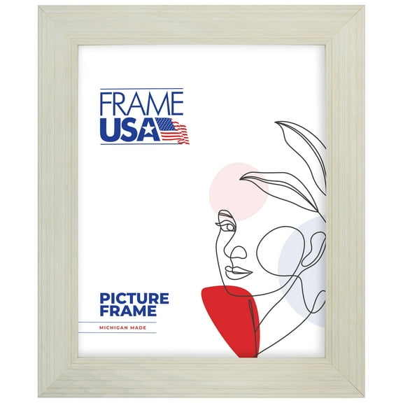 12x17 Picture Frame  White Timber Style 83585-677, 1.25 Inch Wood Moulding, Includes Glass and Backing, Wall Display Frame for Art, Posters, or Photos  Frame USA