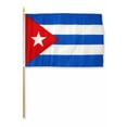 thumbnail image 1 of 12x18 12"x18" Cuba Stick Flag wood staff, 1 of 1