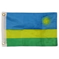 thumbnail image 1 of 12x18 12"x18" Rwanda Country 100% Polyester Motorcycle Boat Flag Grommets, 1 of 4