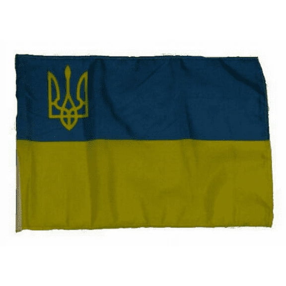 12x18 12"x18" Ukraine Trident Sleeve Flag Boat Car Garden