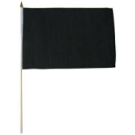 12x18 12''x18'' Wholesale Lot of 12 Solid Black Plain Stick Flag Wood Staff Best Garden Outdor Decor Polyester Material Flag Premium Vivid Color and UV Fade Resistant