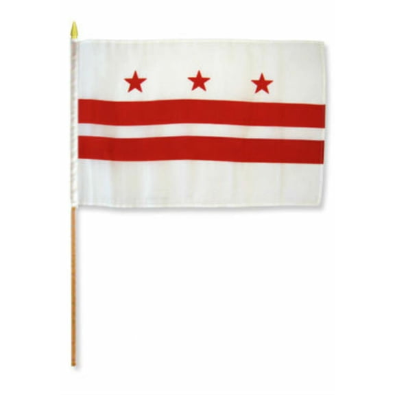12x18 12"x18" Wholesale Lot of 3 State of Washington DC Stick Flag wood Staff