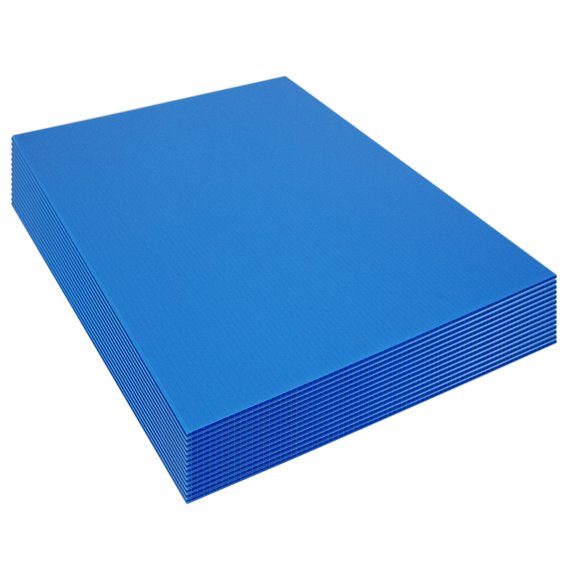 12x18 4mm Corrugated Plastic Sheets 100 Pack Blue Waterproof Lightweight, Blank Boards Double Sided for Lawn Signs, Garage Sales and Real State. Various Sizes, Colors by WholesaleArtsFrames-com