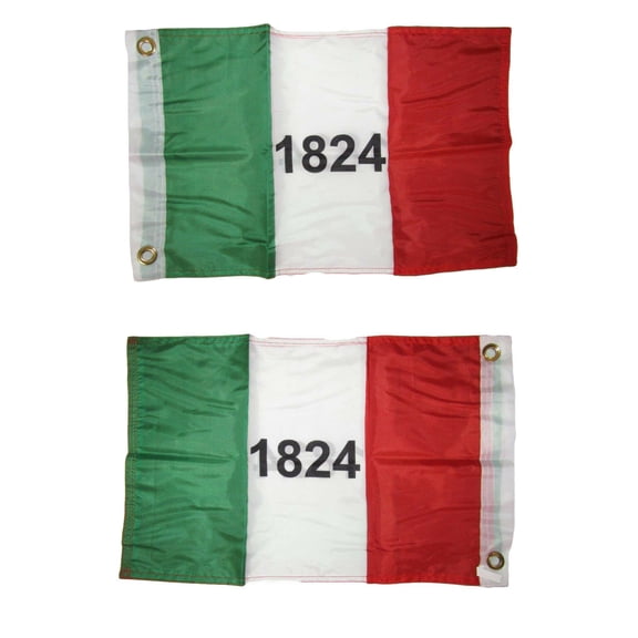 12x18 Alamo Historical 1824 2ply Double Sided 12"x18" Flag Grommets