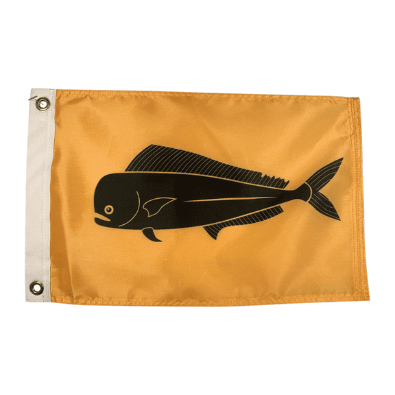 12x18 DolphinFish Mahi Mahi Boat Fishing Flag, All Weather Nylon for Outdoor, Made in USA