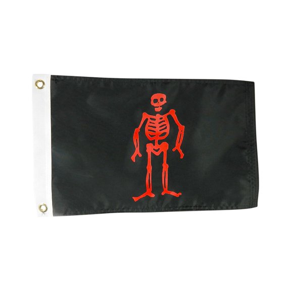 12x18" Edward Low Pirate Flag, Double Sided, All Weather Nylon