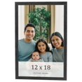 thumbnail image 1 of 12x18 Frame Black Charcoal Grey Wood Textured Picture Frame | 0.75 Inch Moulding Width | Gunmetal, 1 of 8