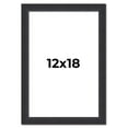 thumbnail image 1 of 12x18 Frame Black Real Wood Picture Frame Width 1.25 Inches | Interior Frame Depth 0.5 Inches |, 1 of 8