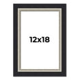 thumbnail image 1 of 12x18 Frame Black Real Wood Picture Frame Width 2.25 Inches | Interior Frame Depth 0.5 Inches |, 1 of 8