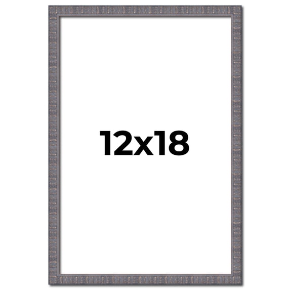 12x18 Frame Blue Kingsley Pewter Solid Wood Picture Frame Width 0.75 Inches |Interior Depth 0.5