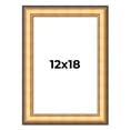 thumbnail image 1 of 12x18 Frame Gold Plein Aire Solid Wood Picture Frame Width 2 Inches | Interior Frame Depth 0.5, 1 of 8