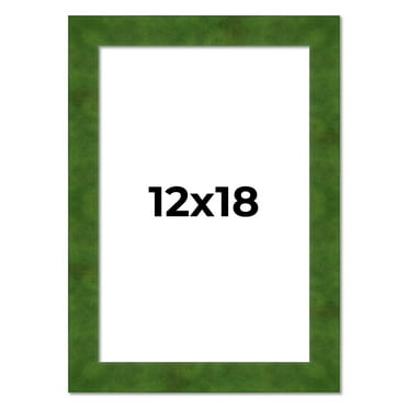 12x18 Frame Green Burl Solid Wood Picture Frame | 1.75 Inches Moulding Width | Interior Frame Depth